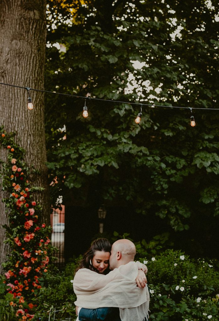 Powel House Wedding Reception | Dancing in the Garden with a Floral Tree Backdrop | Philadelphia | Flowers by Love 'n Fresh Flowers | Photo by Chellise Michael Photography