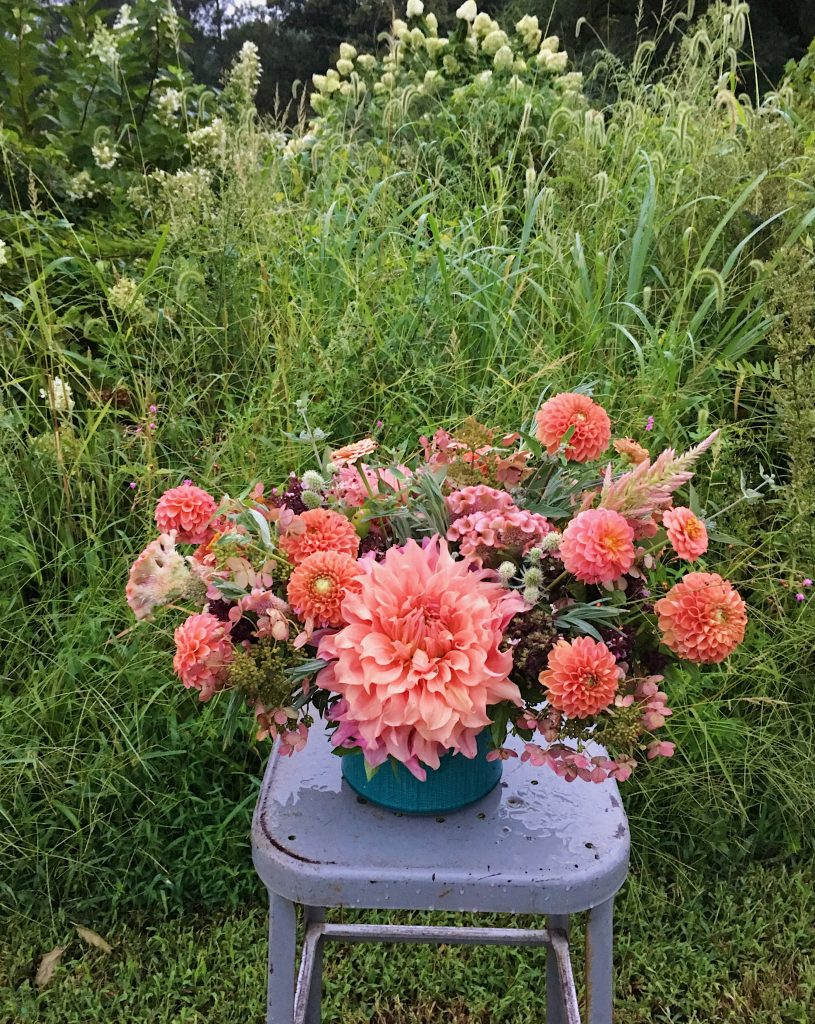 Pantone Color of the Year Living Coral Floral Inspiration for Weddings | Living Coral Centerpiece Designed by Love 'n Fresh Flowers