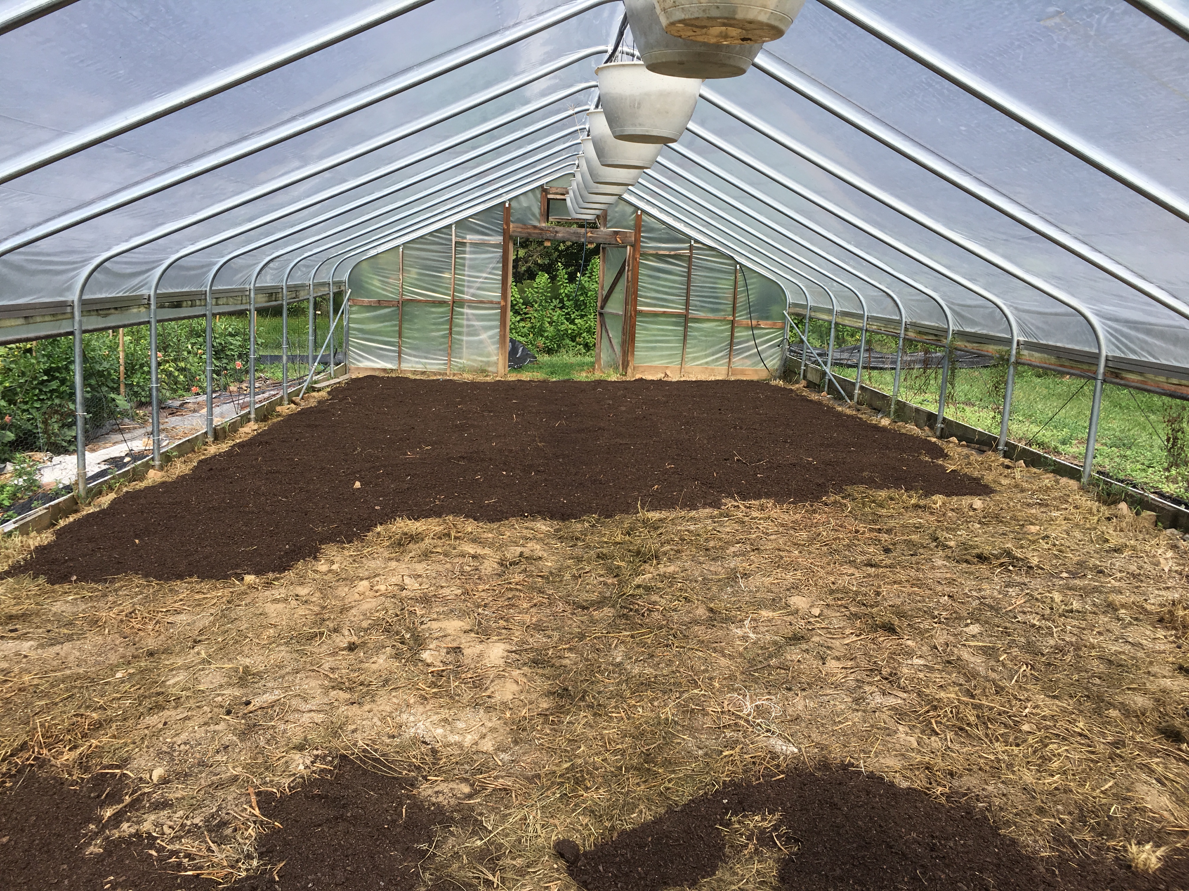 Revitalizing Hoop House Soils: Spreading Compost